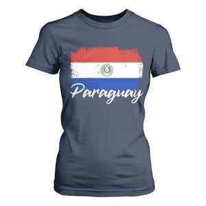 Vintage Paraguay Flag Paraguaya Heritage Pride Roots T Shirt For Women TS02 Navy Print Your Wear