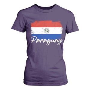 Vintage Paraguay Flag Paraguaya Heritage Pride Roots T Shirt For Women TS02 Purple Print Your Wear