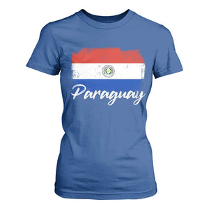 Vintage Paraguay Flag Paraguaya Heritage Pride Roots T Shirt For Women TS02 Royal Blue Print Your Wear