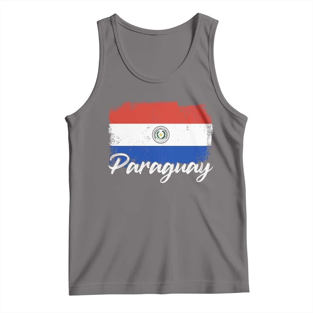 Vintage Paraguay Flag Paraguaya Heritage Pride Roots Tank Top TS02 Deep Heather Print Your Wear