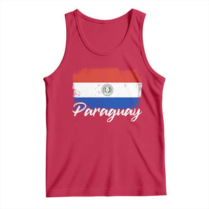 Vintage Paraguay Flag Paraguaya Heritage Pride Roots Tank Top TS02 Red Print Your Wear