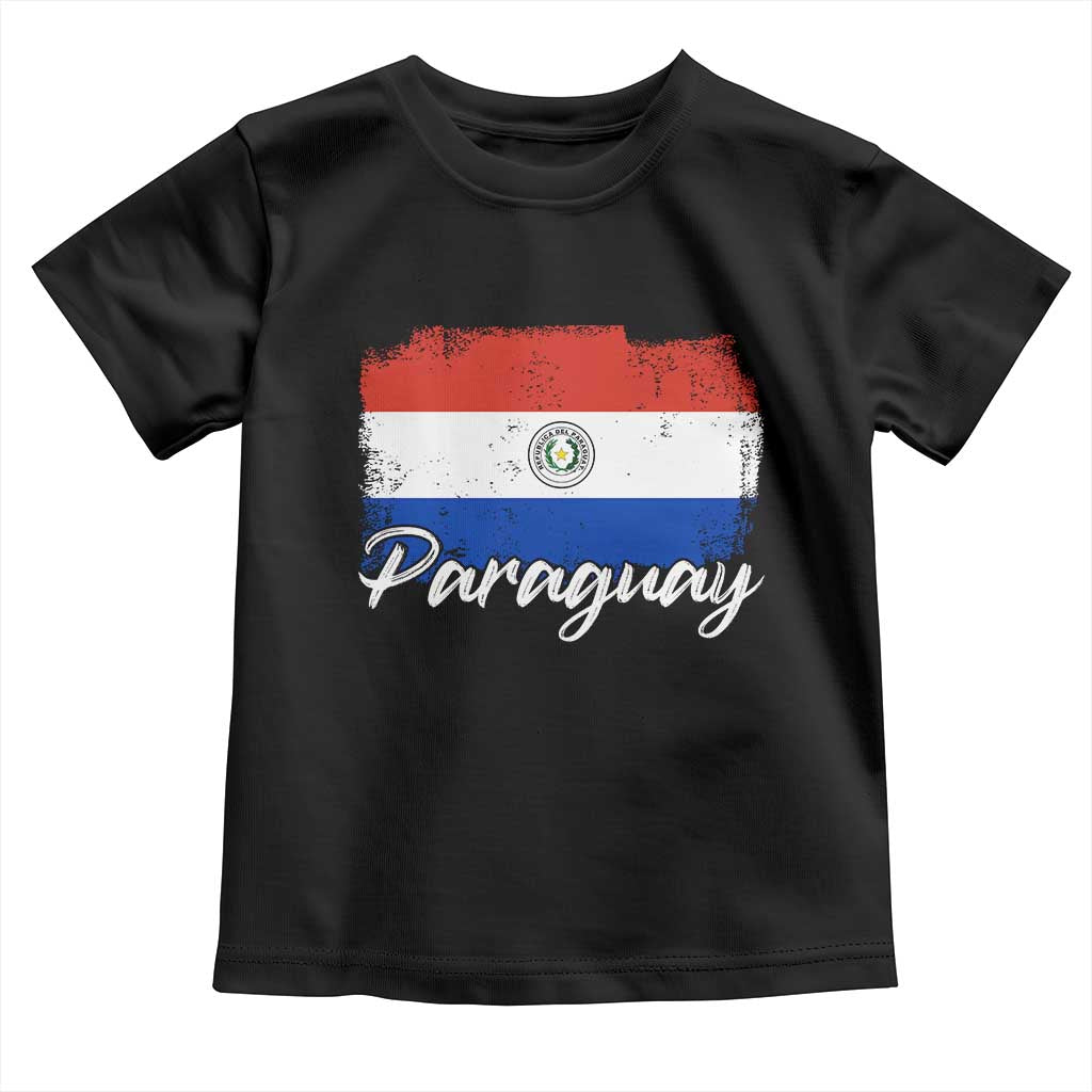 Vintage Paraguay Flag Paraguaya Heritage Pride Roots Toddler T Shirt TS02 Black Print Your Wear