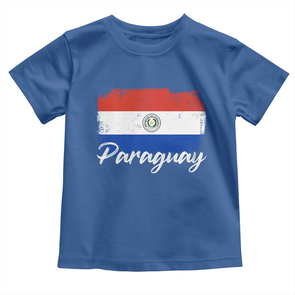Vintage Paraguay Flag Paraguaya Heritage Pride Roots Toddler T Shirt TS02 Royal Blue Print Your Wear