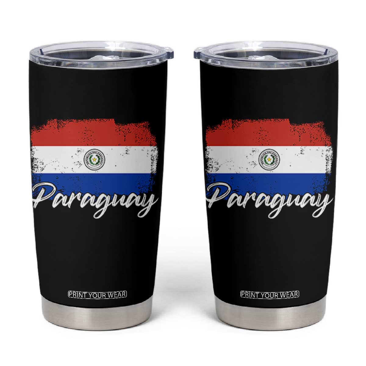 Vintage Paraguay Flag Paraguaya Heritage Pride Roots Tumbler Cup TS02 Black Print Your Wear