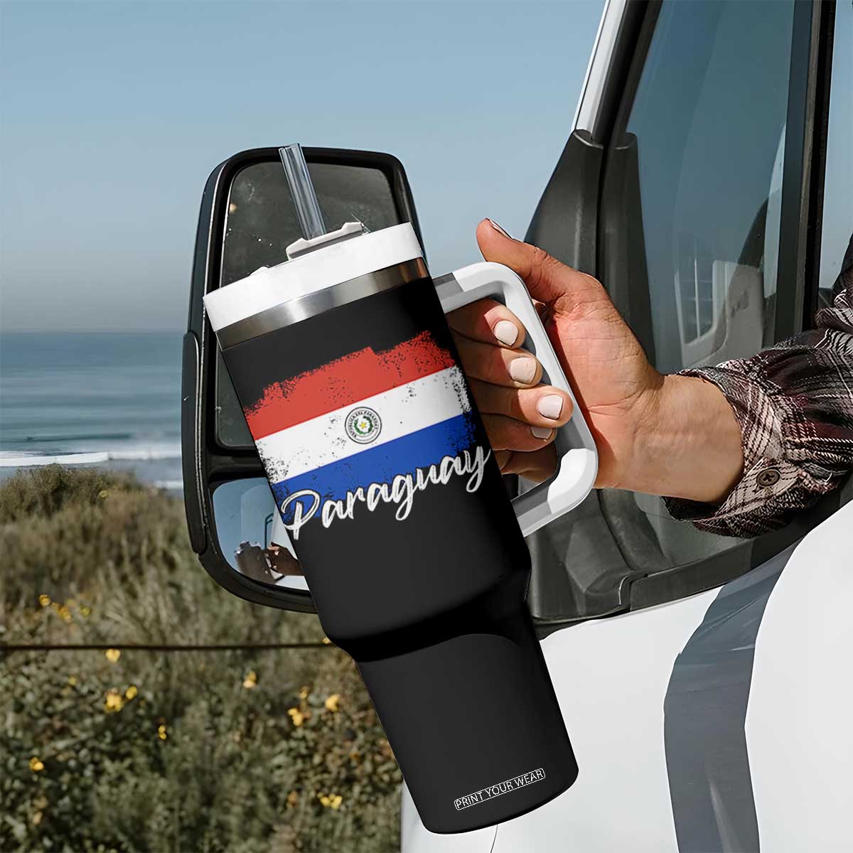Vintage Paraguay Flag Paraguaya Heritage Pride Roots Tumbler With Handle TS02 Print Your Wear