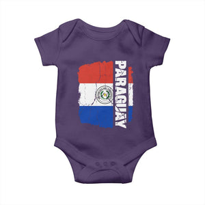 Paraguay Proud Roots Vintage Paraguaya Flag Heritage Pride Baby Onesie TS02 Purple Print Your Wear
