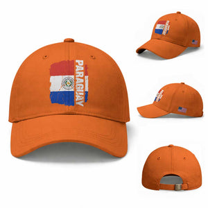 Paraguay Proud Roots Vintage Paraguaya Flag Heritage Pride Baseball Cap TS02 Baseball Cap Universal Fit Orange Print Your Wear