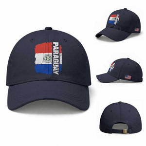 Paraguay Proud Roots Vintage Paraguaya Flag Heritage Pride Baseball Cap TS02 Baseball Cap Universal Fit Navy Print Your Wear