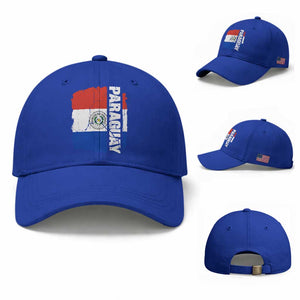 Paraguay Proud Roots Vintage Paraguaya Flag Heritage Pride Baseball Cap TS02 Baseball Cap Universal Fit Royal Blue Print Your Wear