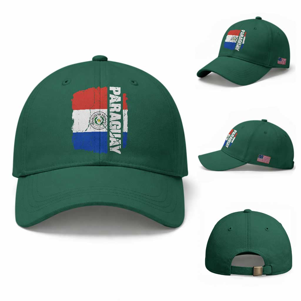 Paraguay Proud Roots Vintage Paraguaya Flag Heritage Pride Baseball Cap TS02 Baseball Cap Universal Fit Irish Green Print Your Wear