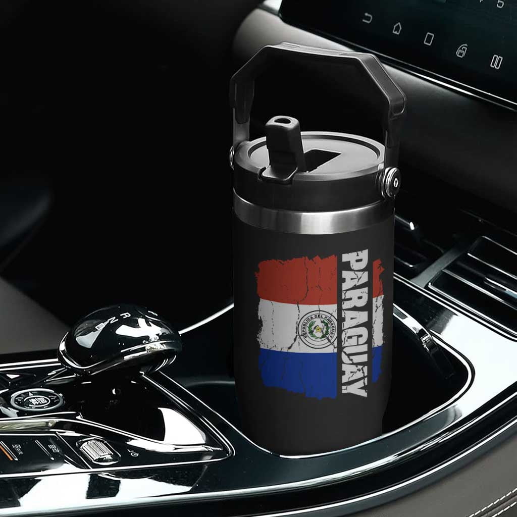 Paraguay Proud Roots Vintage Paraguaya Flag Heritage Pride Flip Straw Tumbler TS02 Print Your Wear