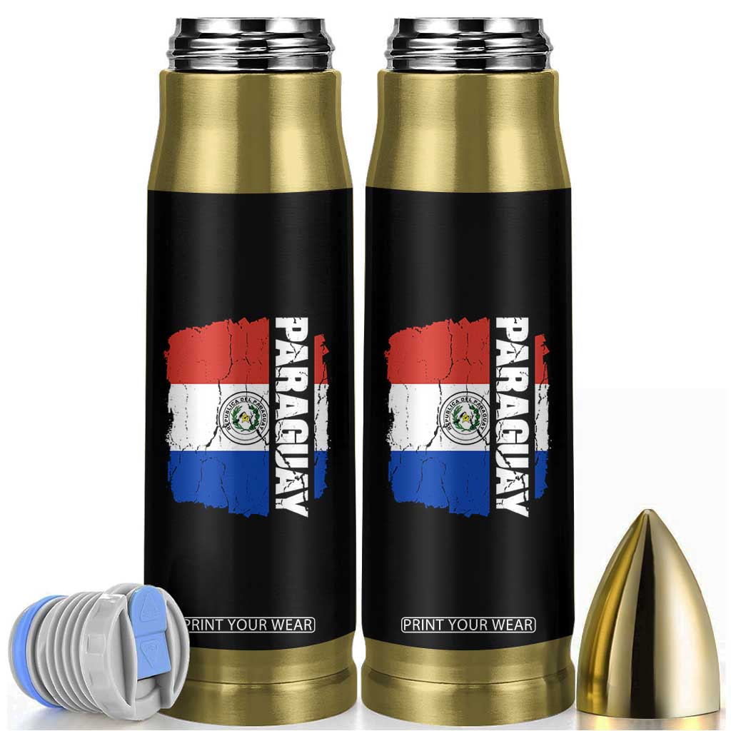 Paraguay Proud Roots Vintage Paraguaya Flag Heritage Pride Bullet Tumbler TS02 Black Print Your Wear