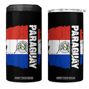Paraguay Proud Roots Vintage Paraguaya Flag Heritage Pride 4 in 1 Can Cooler Tumbler TS02 One Size: 16 oz Black Print Your Wear
