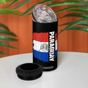 Paraguay Proud Roots Vintage Paraguaya Flag Heritage Pride 4 in 1 Can Cooler Tumbler TS02 Print Your Wear