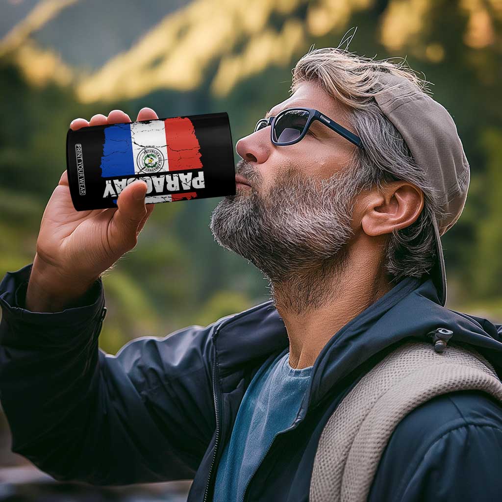 Paraguay Proud Roots Vintage Paraguaya Flag Heritage Pride 4 in 1 Can Cooler Tumbler TS02 Print Your Wear