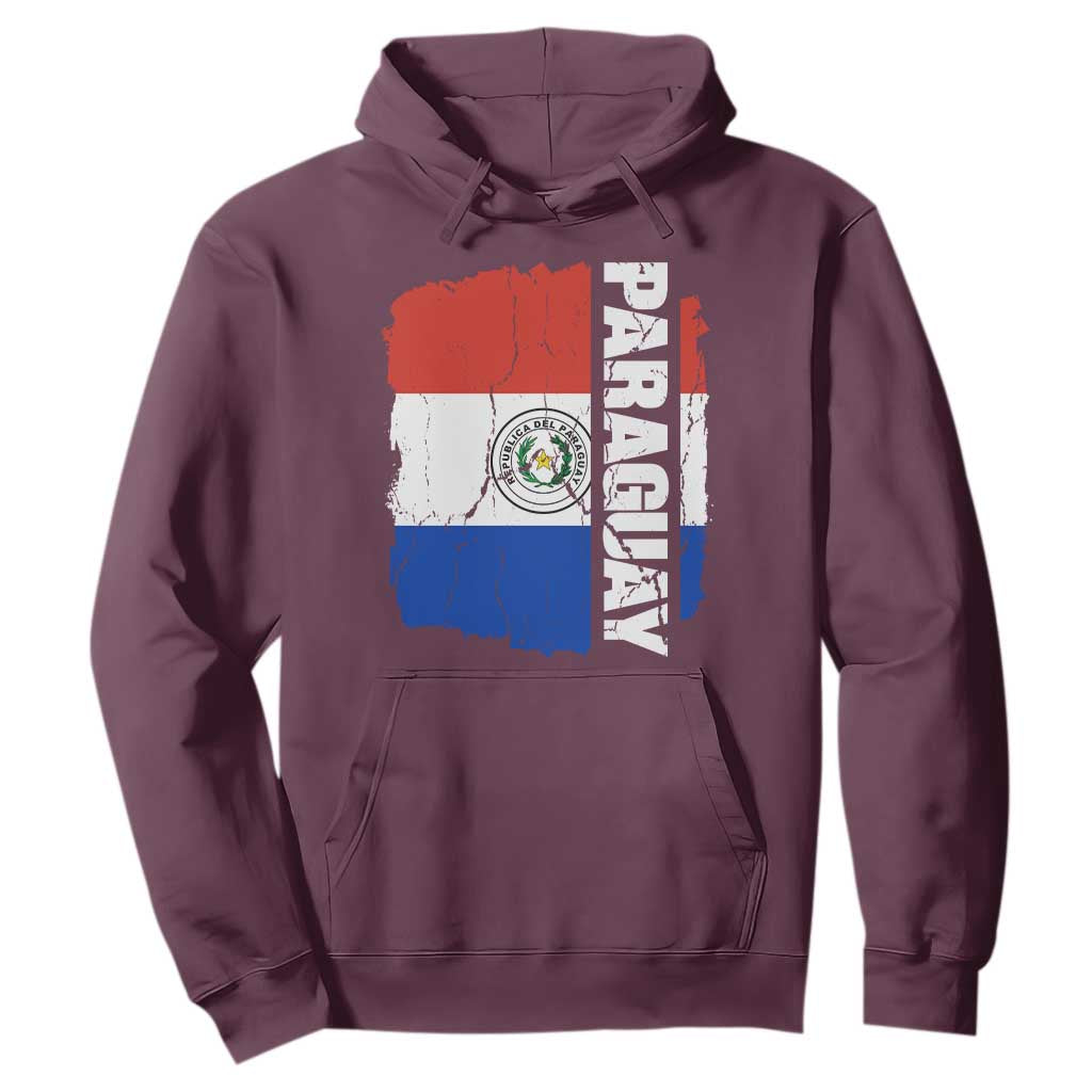 Paraguay Proud Roots Vintage Paraguaya Flag Heritage Pride Hoodie TS02 Maroon Print Your Wear