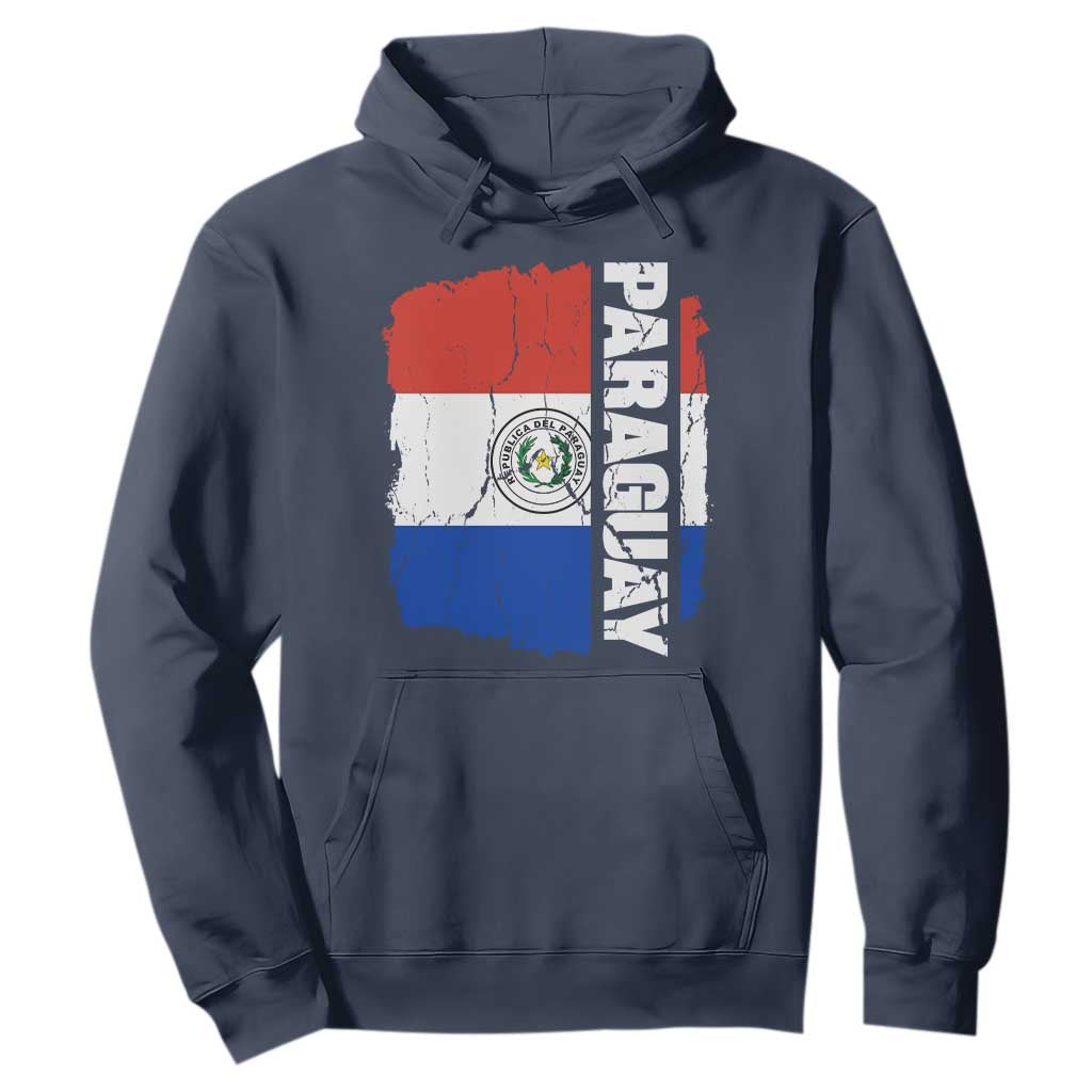 Paraguay Proud Roots Vintage Paraguaya Flag Heritage Pride Hoodie TS02 Navy Print Your Wear