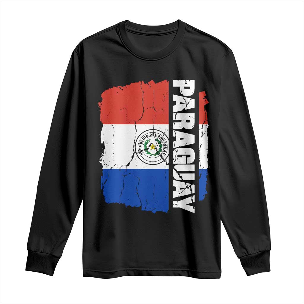 Paraguay Proud Roots Vintage Paraguaya Flag Heritage Pride Long Sleeve Shirt TS02 Black Print Your Wear