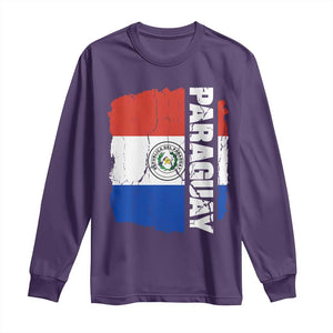 Paraguay Proud Roots Vintage Paraguaya Flag Heritage Pride Long Sleeve Shirt TS02 Purple Print Your Wear
