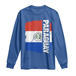Paraguay Proud Roots Vintage Paraguaya Flag Heritage Pride Long Sleeve Shirt TS02 Royal Blue Print Your Wear