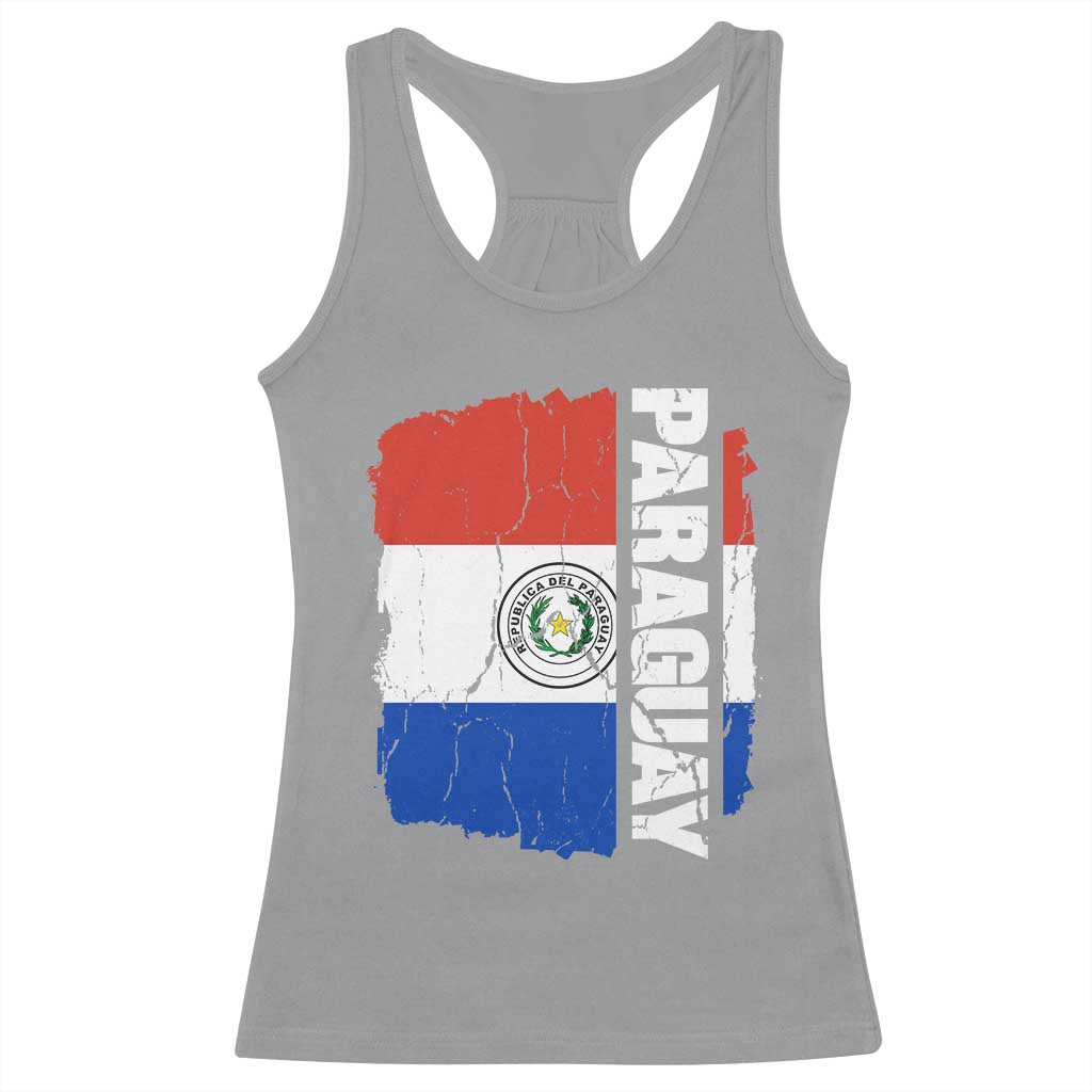 Paraguay Proud Roots Vintage Paraguaya Flag Heritage Pride Racerback Tank Top TS02 Sport Gray Print Your Wear
