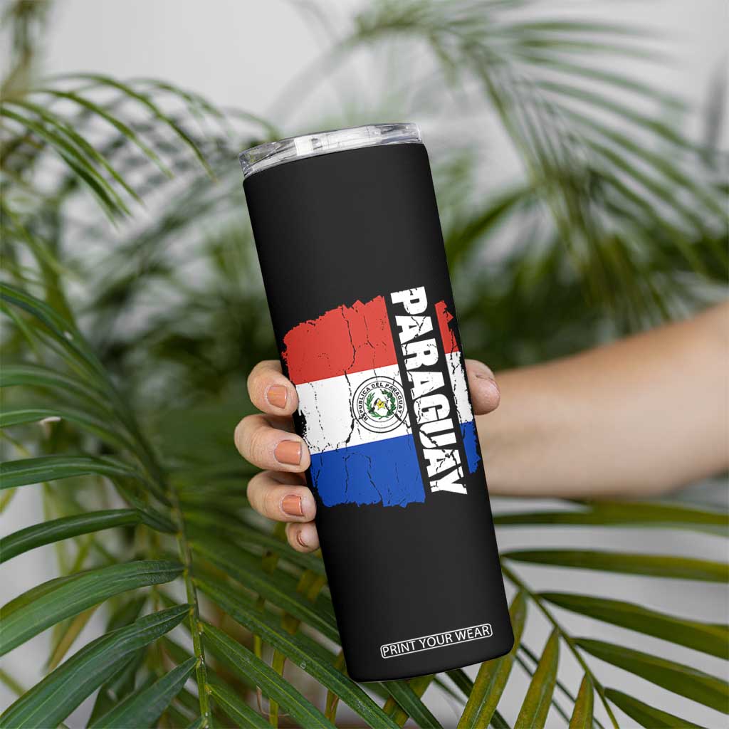 Paraguay Proud Roots Vintage Paraguaya Flag Heritage Pride Skinny Tumbler TS02 Print Your Wear