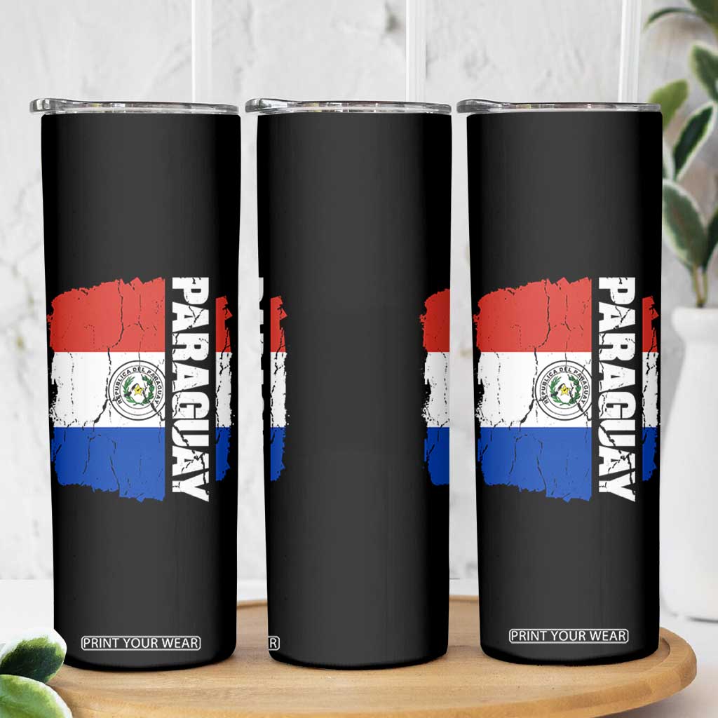 Paraguay Proud Roots Vintage Paraguaya Flag Heritage Pride Skinny Tumbler TS02 Print Your Wear