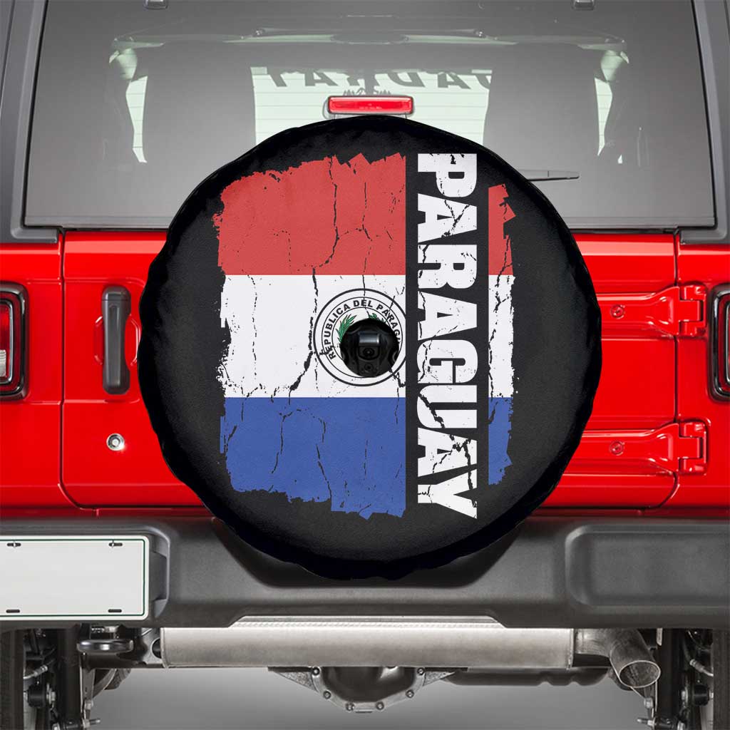 Paraguay Proud Roots Vintage Paraguaya Flag Heritage Pride Spare Tire Cover TS02 Black Print Your Wear