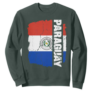 Paraguay Proud Roots Vintage Paraguaya Flag Heritage Pride Sweatshirt TS02 Dark Forest Green Print Your Wear