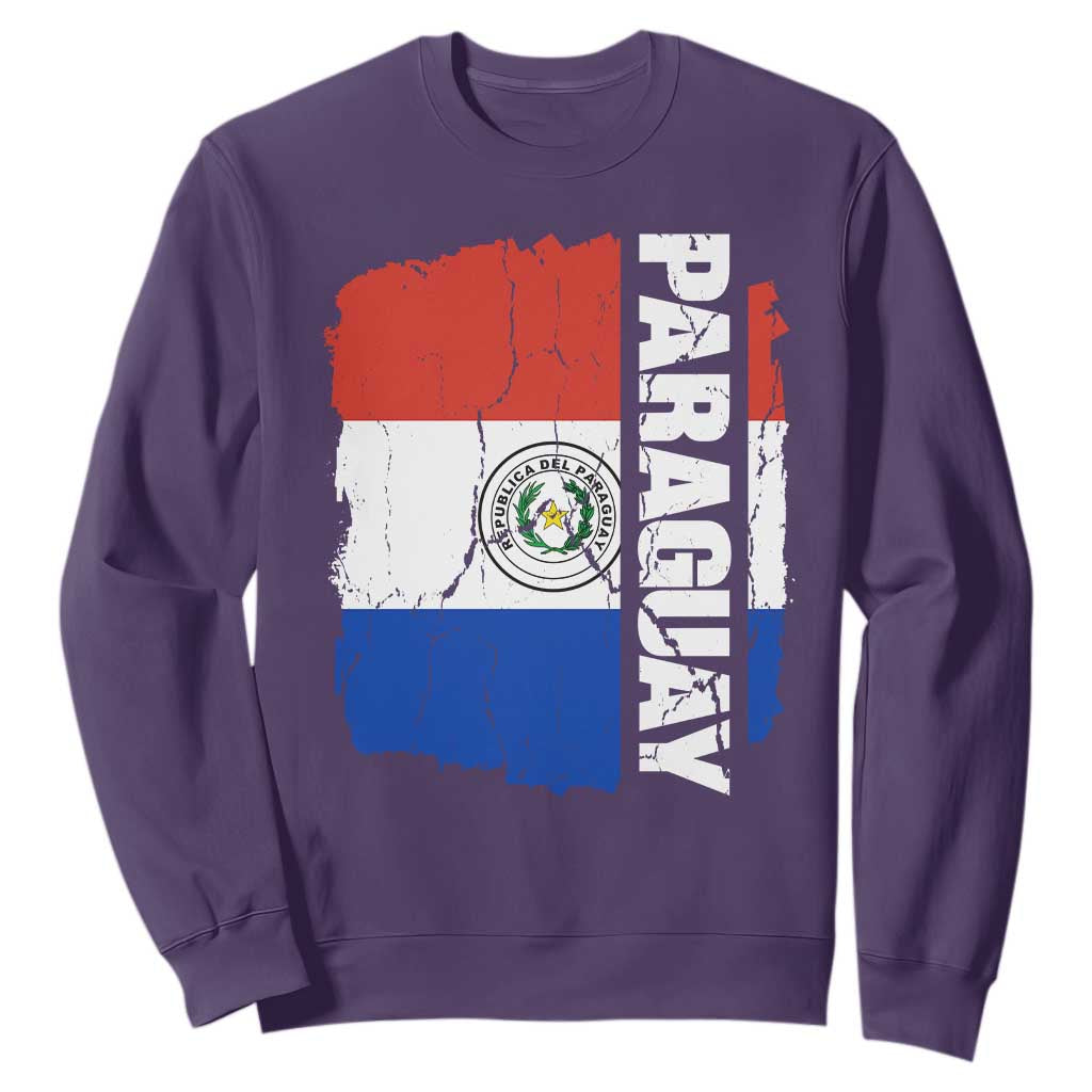 Paraguay Proud Roots Vintage Paraguaya Flag Heritage Pride Sweatshirt TS02 Purple Print Your Wear