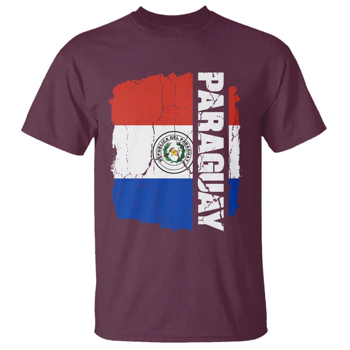 Paraguay Proud Roots Vintage Paraguaya Flag Heritage Pride T Shirt TS02 Maroon Print Your Wear