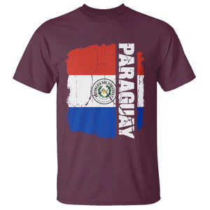 Paraguay Proud Roots Vintage Paraguaya Flag Heritage Pride T Shirt TS02 Maroon Print Your Wear