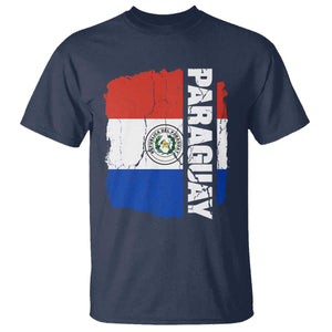 Paraguay Proud Roots Vintage Paraguaya Flag Heritage Pride T Shirt TS02 Navy Print Your Wear