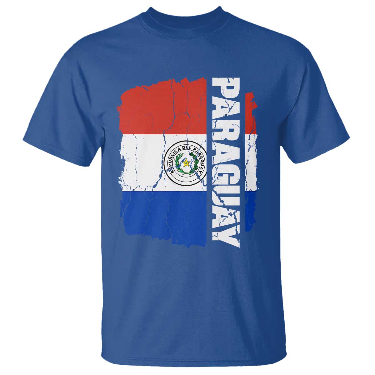 Paraguay Proud Roots Vintage Paraguaya Flag Heritage Pride T Shirt TS02 Royal Blue Print Your Wear
