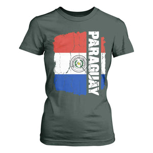 Paraguay Proud Roots Vintage Paraguaya Flag Heritage Pride T Shirt For Women TS02 Dark Forest Green Print Your Wear