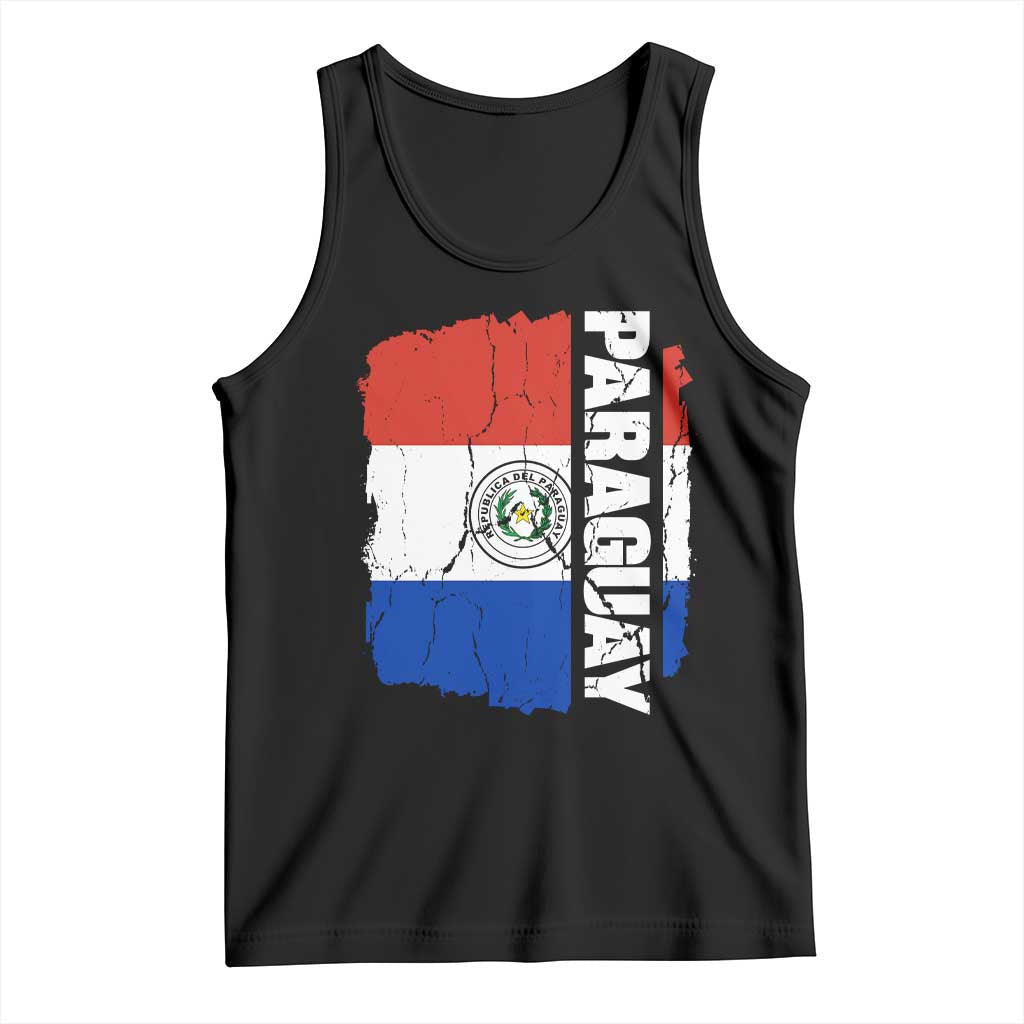 Paraguay Proud Roots Vintage Paraguaya Flag Heritage Pride Tank Top TS02 Black Print Your Wear