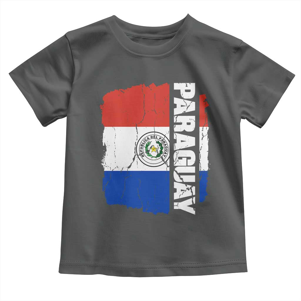 Paraguay Proud Roots Vintage Paraguaya Flag Heritage Pride Toddler T Shirt TS02 Dark Heather Print Your Wear