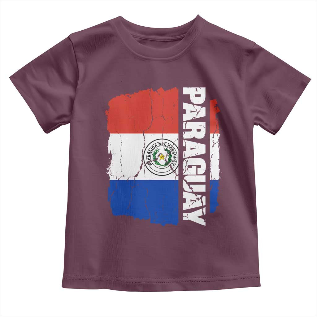 Paraguay Proud Roots Vintage Paraguaya Flag Heritage Pride Toddler T Shirt TS02 Maroon Print Your Wear
