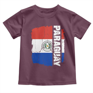 Paraguay Proud Roots Vintage Paraguaya Flag Heritage Pride Toddler T Shirt TS02 Maroon Print Your Wear