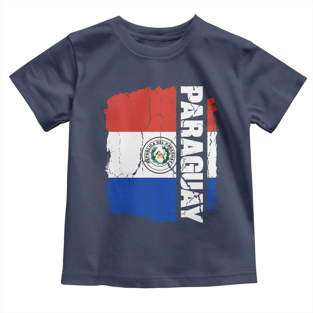 Paraguay Proud Roots Vintage Paraguaya Flag Heritage Pride Toddler T Shirt TS02 Navy Print Your Wear