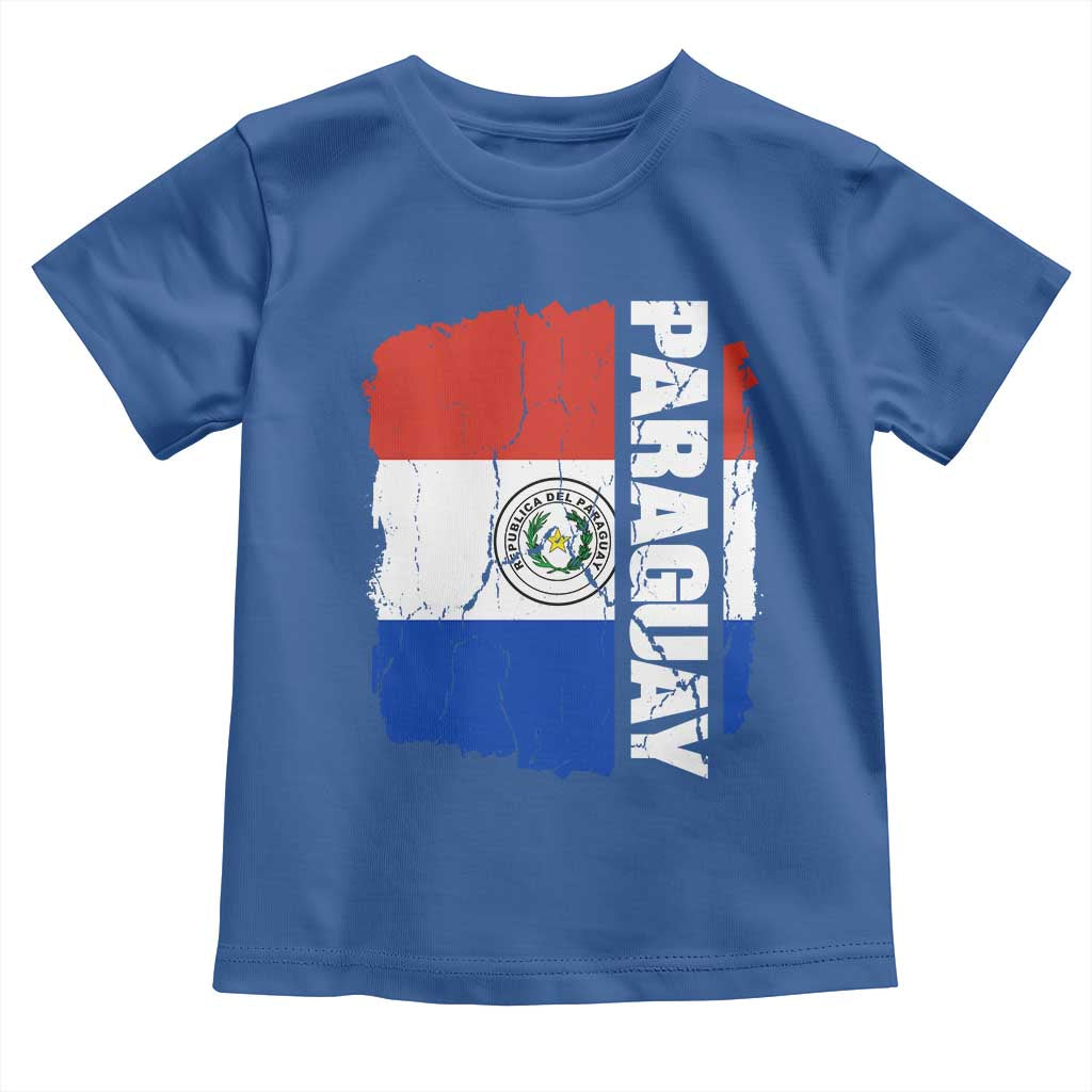 Paraguay Proud Roots Vintage Paraguaya Flag Heritage Pride Toddler T Shirt TS02 Royal Blue Print Your Wear