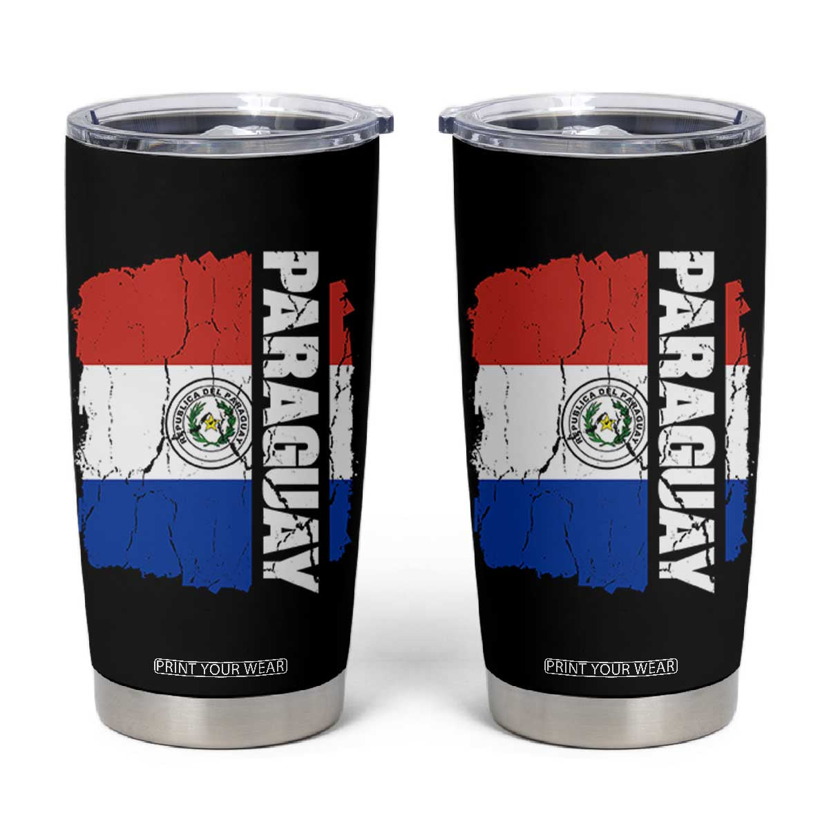 Paraguay Proud Roots Vintage Paraguaya Flag Heritage Pride Tumbler Cup TS02 Black Print Your Wear