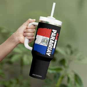 Paraguay Proud Roots Vintage Paraguaya Flag Heritage Pride Tumbler With Handle TS02 Print Your Wear
