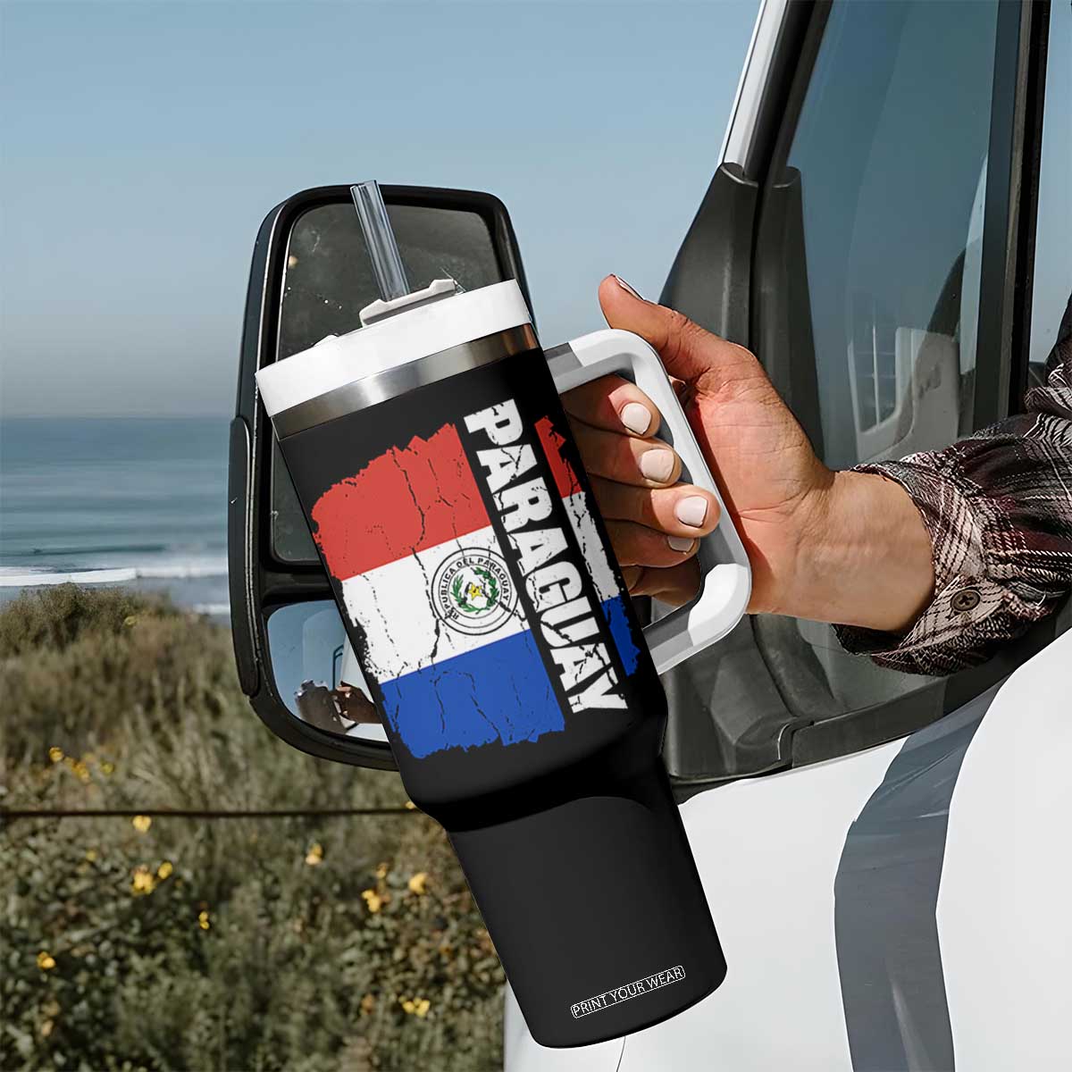 Paraguay Proud Roots Vintage Paraguaya Flag Heritage Pride Tumbler With Handle TS02 Print Your Wear