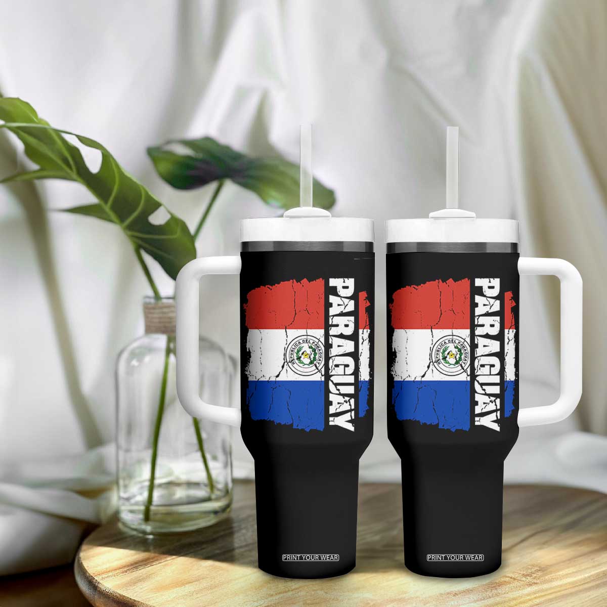 Paraguay Proud Roots Vintage Paraguaya Flag Heritage Pride Tumbler With Handle TS02 Print Your Wear