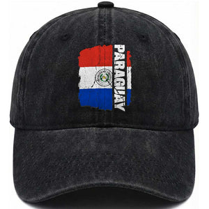 Paraguay Proud Roots Vintage Paraguaya Flag Heritage Pride Washed Cotton Baseball Cap TS02 Print Your Wear