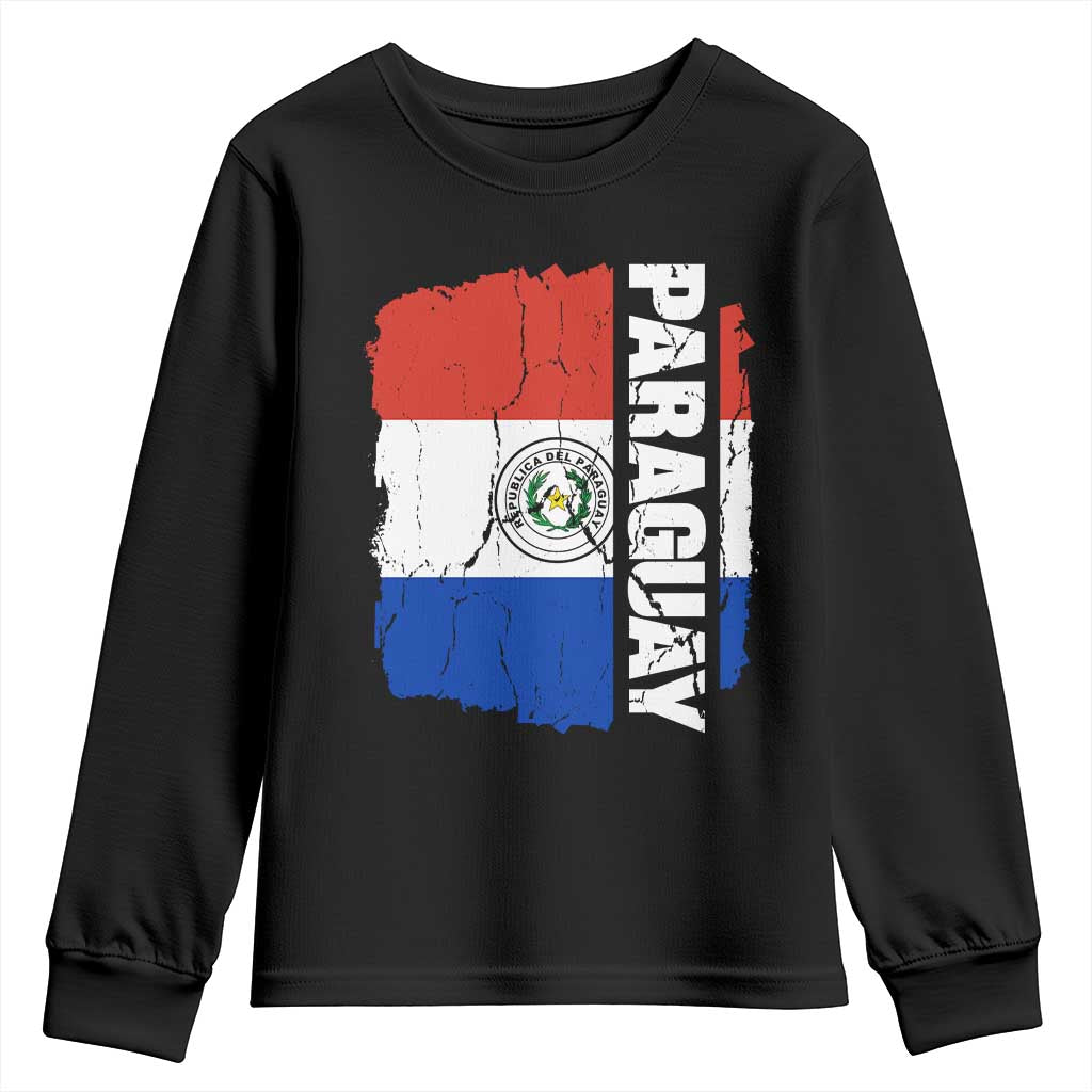Paraguay Proud Roots Vintage Paraguaya Flag Heritage Pride Youth Sweatshirt TS02 Black Print Your Wear