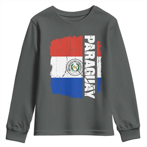 Paraguay Proud Roots Vintage Paraguaya Flag Heritage Pride Youth Sweatshirt TS02 Dark Heather Print Your Wear