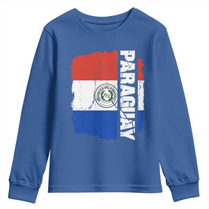 Paraguay Proud Roots Vintage Paraguaya Flag Heritage Pride Youth Sweatshirt TS02 Royal Blue Print Your Wear