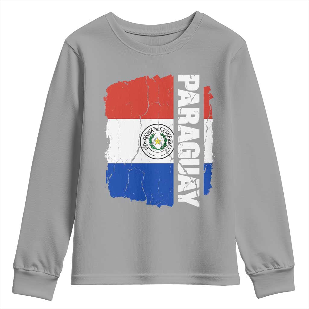 Paraguay Proud Roots Vintage Paraguaya Flag Heritage Pride Youth Sweatshirt TS02 Sport Gray Print Your Wear